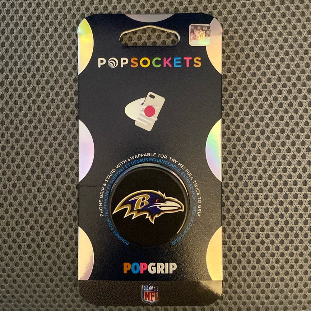NEW Baltimore Ravens pop socket - pop grip swappables style